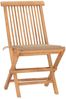 vidaXL 3-tlg. Garten-Essgruppe mit Kissen Klappbar Massivholz Teak 3063201 Bild 2