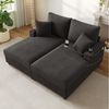 i@home Schlafsofa Doppelschlafsofa mit Schlaffunktion, Mit Handyhalterung, USB-Anschluss und Getränkehalter, 163*140*82 cm Bild 3