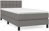 vidaXL Boxspringbett mit Matratze Dunkelgrau 80x200 cm Stoff, Härtegrad: H2 [3140330] Bild 2