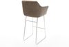 Barstuhl Yulo-Flex Vintage Taupe Kufengestell Edelstahl Bild 5