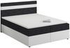 Boxspringbett INVERN 160x200 cm Weiss-Schwarz Bild 2