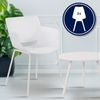 CLP Sitzgruppe Berena Set Tisch Berea Stühle Alpena wetterfest und UV-beständig,weiß 2 Stühle Bild 3
