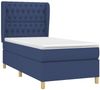 vidaXL Boxspringbett mit Matratze Blau 100x200 cm Stoff 3128747 Bild 3