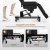 BarberPub Kosmetikliege Elektrisch mit 3 Motoren & Rollen, Massageliege Klappbar & 18CM Höhenverstellbar, 180°Drehbare Armlehnen, Tattoo Liege für SPA Salon 0754 (Schwarz/Kunstleder) Bild 5