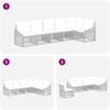 vidaXL Gartensofa-set 6 pcs Schwarz Poly-Rattan 3436009 Bild 5