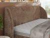 Polsterbett mit Lattenrost, Doppelbett Bettkasten, Bettgestell mit Gasdruckfeder - CAELA CLASSIC - 140 x 200 cm - Braun Cord Bild 3