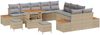 vidaXL Gartensofa-set mit Kissen 13 pcs Beige und Hellgrau 3363367 Bild 2