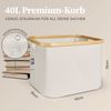 HENNEZ Aufbewahrungskorb 40l kompatibel für IKEA KALLAX Regal, Korb zur Holz Aufbewahrung klein Aufbewahrungsbox Regalkorb Bild 3