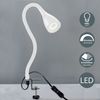 B.K.Licht Tischleuchte LED Klemmleuchte dimmbar flexibel GU10 5W Büro Schreibtisch - BKL1079, LED wechselbar, 3000K - Warmweiß, Tischlampe schwarz Schnurschalter 60cm Leselampe Arbeitszimmer Regal Bild 4