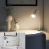 B.K.Licht Tischleuchte LED Klemmleuchte dimmbar flexibel GU10 5W Büro Schreibtisch - BKL1079, LED wechselbar, 3000K - Warmweiß, Tischlampe schwarz Schnurschalter 60cm Leselampe Arbeitszimmer Regal Bild 2