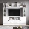 Merax Wohnwand Wohnwand-set TV-Board-set, (1-St), Wohnzimmermöbel-Set mit 2 Schränken, 2 Schubladen und 11 Fächern Bild 2