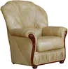 Vente-unique - DAPHNE Sofa and armchair set Leder Beige - B 91 cm x H 97 cm x L 83 cm183 cm Bild 3