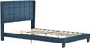 Polsterbett 140x200 cm mit Matratze und Lattenrost – Leinenbezug, gepolstertes Kopfteil Bild 4