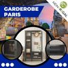 Mein-Regal Garderobenschrank Paris aus Metall mit 2 Schubladen und 1 Glastür Schwarz Bild 5