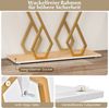 COSTWAY Konsolentisch, Marmor schmal, Metallrahmen in Schmetterlingsform Gold Bild 3