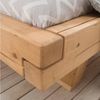 Home affaire Massivholzbett Ultima Balkenbett Doppelbett, Füße mit Kufenform, FSC®-zertifizierte Wildeiche oder Fichte, viele Breiten zur Auswahl Bild 4