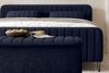 Boxspringbett Aurelio Hocker - Boucle-Stoff - dunkelblau - 140x200 cm Bild 4