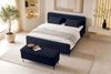 Boxspringbett Aurelio Hocker - Boucle-Stoff - dunkelblau - 140x200 cm Bild 5