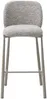 Vente-unique - JIZAK Barhocker Stoff Beige - B 54 cm x H 100,5 cm x L 49 cm Bild 3