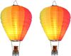 2er Set Deko Solarleuchten mit buntem Heißluftballon & Bär im Korb, Höhe 44cm Bild 2