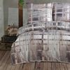 Buymax Bettwäsche Alvaro, Renforce: 100% Baumwolle, 3 teilig, 200x220 cm, Bettbezug-Set mit Reißverschluss Karo Kariert, Braun Beige Bild 2