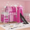 vidaXL Kinderloftbett Uni Weiß und Rosa 90 x 190 cm Metall 42020908 Bild 3