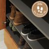 Schuhschrank Castello-M Spiegeltür 2 Softeinzüge 24 Paar Oak : Eiche / Grafit Bild 3