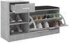 vidaXL Schuhbank Betongrau 94,5x31x57 cm Holzwerkstoff 326745 Bild 5