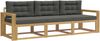 vidaXL Outdoor-Sofagarnitur 3 pcs Weiß und Anthrazit Polyester 3385996 Bild 2