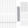 vidaXL Zaun mit Pfosten Silber 3336288 Bild 5