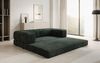 Luxusbetten24 Schlafsofa Lazy Spar-Set: 3-Sitzer in Cord + Hocker, mit umklappbarer Polsterfläche Bild 3