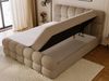 GRAINGOLD Modo Boxspringbett 180x200, mit gepolstertes Kopfteil, Doppelbett mit zwei Bettkästen, Velour-Stoff, Braun Bild 5