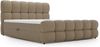 GRAINGOLD Modo Boxspringbett 180x200, mit gepolstertes Kopfteil, Doppelbett mit zwei Bettkästen, Velour-Stoff, Braun Bild 2