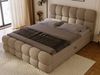 GRAINGOLD Modo Boxspringbett 180x200, mit gepolstertes Kopfteil, Doppelbett mit zwei Bettkästen, Velour-Stoff, Braun Bild 3