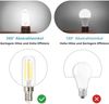 ZMH 4er pack E14 LED Kaltweiß Glühbirnen Vintage - T25 LED Leuchtmittel Lampe 6000K Birnen 4W Energiesparlampe Light Bulbs Edison Glühlampen Filament Dunstabzugshaube Glas 360° Abstrahlwinkel Bild 4