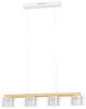 Eglo 900881 LED Hängeleuchte PORTICO-Z Stahl, Holz weiss, braun; Glas klar 4X3,7W 2700-6500K L:88cm B:15cm H:110cm dimmbar mit Connect-Z Funktion Bild 5