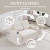 ANYSUN 2-Sitzer Schlafsofa Schlafcouch mit Schlaffunktion,umbaubarer Doppel-Sitzsack, Zweisitziges Sofa aus Cordstoff mit Getränkehaltern und Seitentaschen, Logroßes Sitzsack-Sofa,kompaktes Sofa für kleine Räume, Wohnungen Bild 4