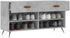 vidaXL Schuhbank Betongrau 102x35x55 cm Holzwerkstoff 829712 Bild 4