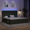 vidaXL Bett mit Stauraum und LED Dunkelgrau 200 x 200 cm Polyester 3372376 Bild 5