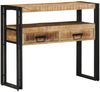 vidaXL Konsolentisch mit Regal Braun 90 x 33 x 75 cm Massivholz Mango 4102742 Bild 3