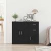 vidaXL Sideboard Schwarze Eiche 91 x 29,5 x 75 cm Holzwerkstoff 862003 Bild 3