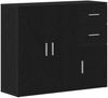 vidaXL Sideboard Schwarze Eiche 91 x 29,5 x 75 cm Holzwerkstoff 862003 Bild 2