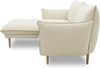 DOMO. collection Ecksofa 100 024, kleine Couch in L-Form, mit Taschenfederkern, bodenfreies Design, Holzfüße, Sofa, Polsterecke, Eckcouch, 222 x 159 x 86 cm (BxTxH), Farbe creme Bild 4