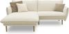DOMO. collection Ecksofa 100 024, kleine Couch in L-Form, mit Taschenfederkern, bodenfreies Design, Holzfüße, Sofa, Polsterecke, Eckcouch, 222 x 159 x 86 cm (BxTxH), Farbe creme Bild 2