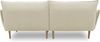 DOMO. collection Ecksofa 100 024, kleine Couch in L-Form, mit Taschenfederkern, bodenfreies Design, Holzfüße, Sofa, Polsterecke, Eckcouch, 222 x 159 x 86 cm (BxTxH), Farbe creme Bild 5