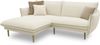 DOMO. collection Ecksofa 100 024, kleine Couch in L-Form, mit Taschenfederkern, bodenfreies Design, Holzfüße, Sofa, Polsterecke, Eckcouch, 222 x 159 x 86 cm (BxTxH), Farbe creme Bild 3
