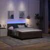 vidaXL Boxspringbett mit Kopfteil Dunkelbraun 140 x 190 cm Stoff 3342208 Bild 5