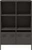 vidaXL Highboard Schwarz 68x39x103,5 cm Stahl 851382 Bild 5