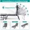 COSTWAY Gartenliege, 3 in 1 Klappbett mit Auflage, Kopfstütze, verstellbar Bild 3