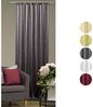 Dekoschal Gardine Vorhang Streifen halbtransparent Auswahl: Universalband 140x 145cm anthrazit - dunkelgrau Bild 2